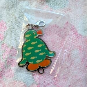Pingu Silver Pendant Keychain Charm